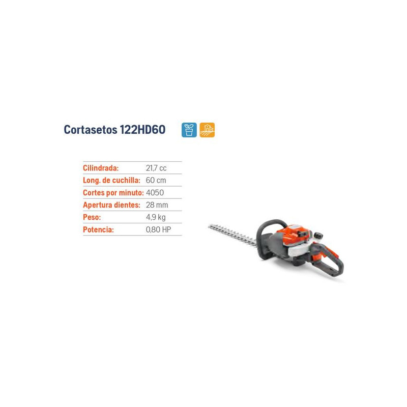 Cortasetos husqvarna 122hd60